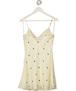 NUDELUCY Cream / Black Pola Dot  Xander Mini Dress UK S