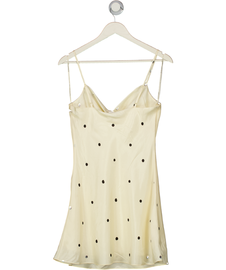 NUDELUCY Cream / Black Pola Dot  Xander Mini Dress UK S