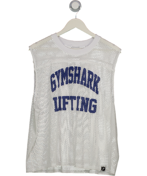 gymshark White Mesh Oversized Tank UK M