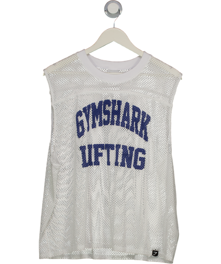 gymshark White Mesh Oversized Tank UK M
