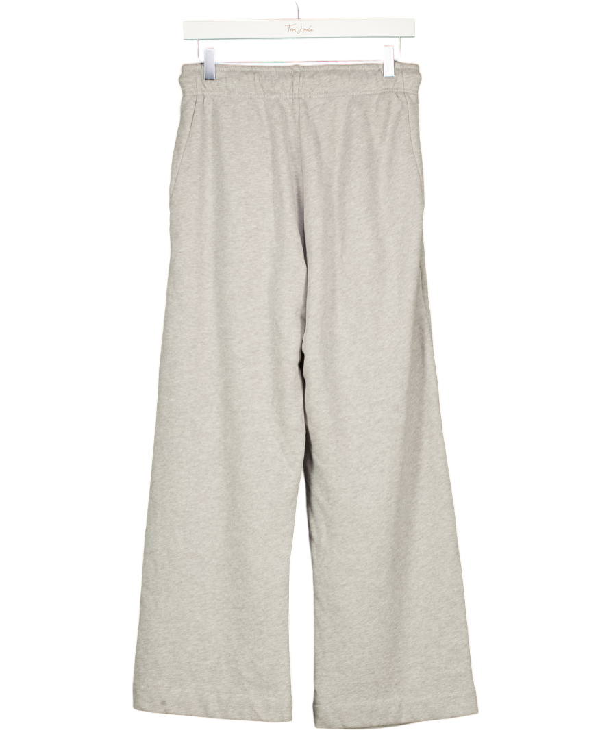NINETY PERCENT Grey Marl Organic Cotton Straight Leg Joggers UK S