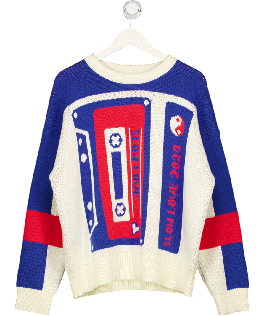 Slow Love Blue The Mixed Tape Jumper UK S/M