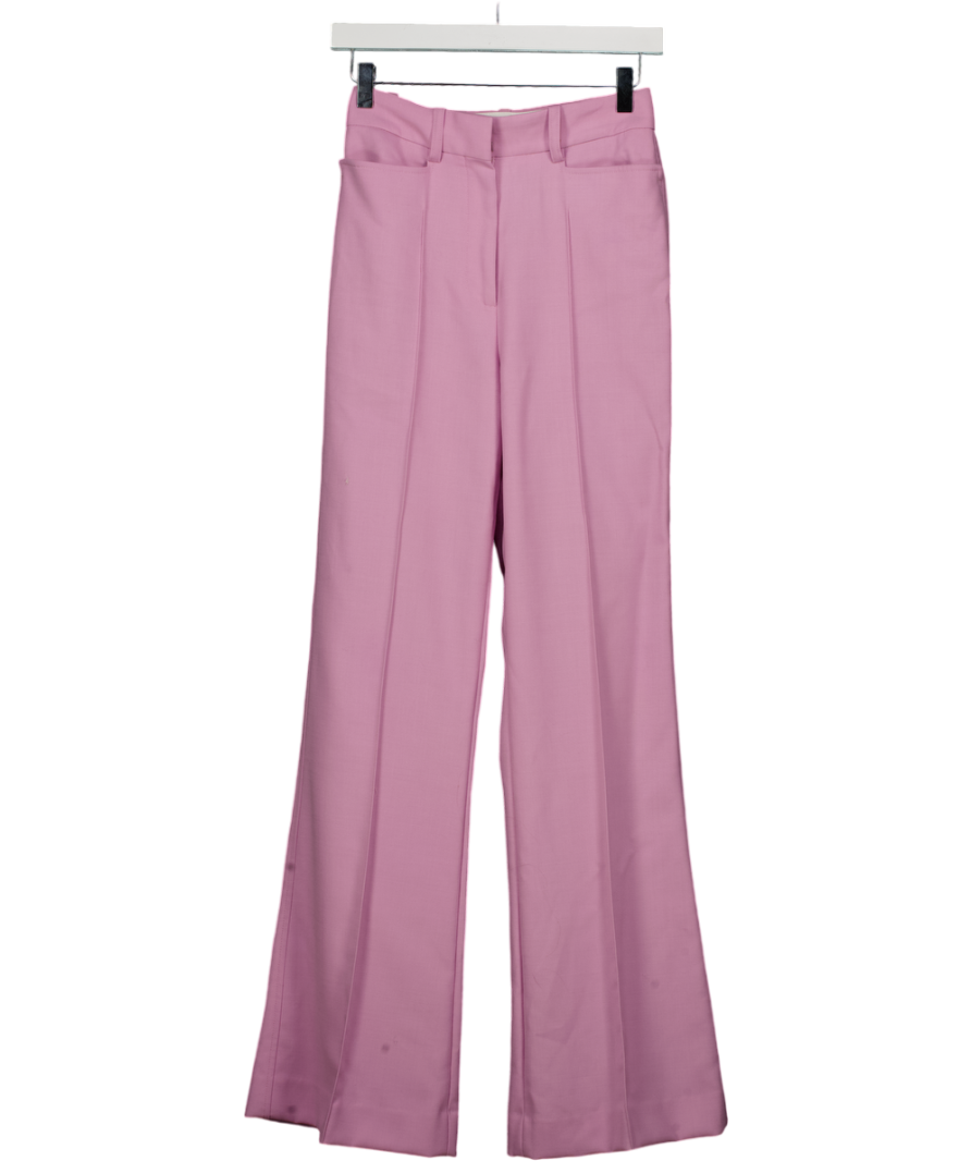 REISS Purple Wide Leg Tailored Trousers UK 4