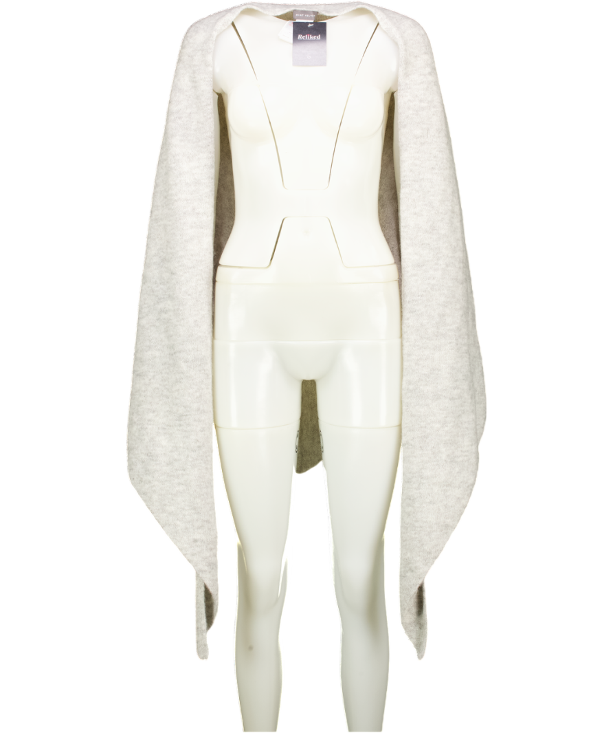 Mint Velvet Grey Triangle Knit Scarf One Size