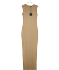 ENTIRE STUDIOS Beige Sleeveless Cotton Spandex Maxi Dress UK M