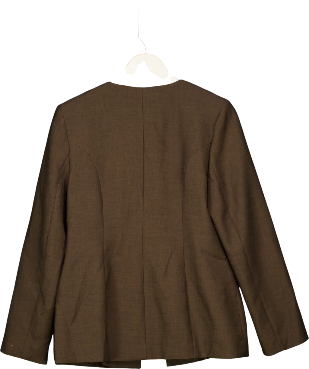 RIVER ISLAND Brown Scoop Neck Blazer UK 12