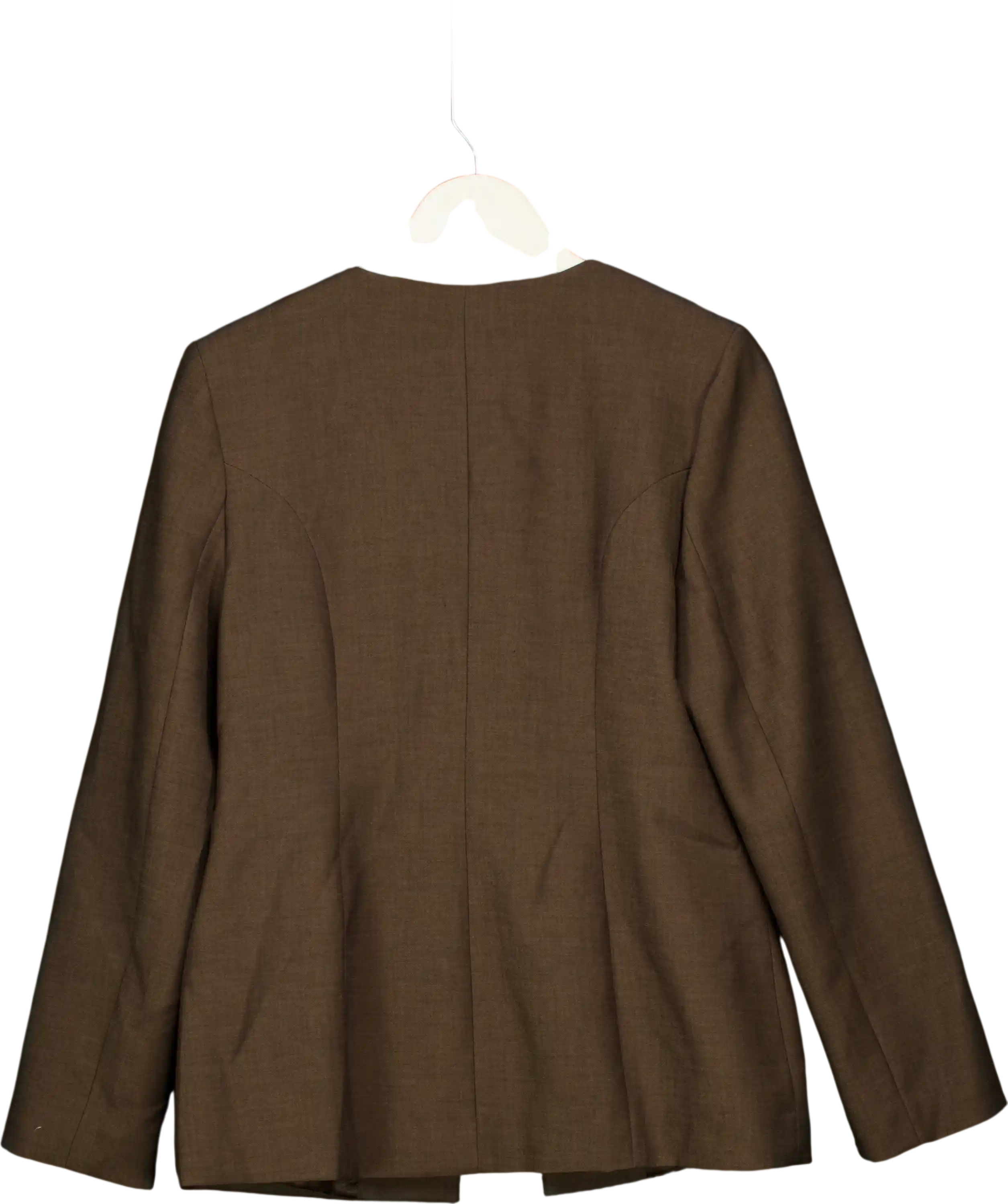 RIVER ISLAND Brown Scoop Neck Blazer UK 12