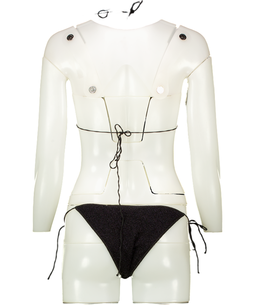 OséRee Sparkly Black Ring Detailing Bikini Set UK S