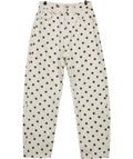 VRG GIRL White & Black High Waist Polka Dot Barrel Leg Jeans UK 8