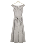 FABRIQUE X Erasmo Sanpaolo Blue And White Striped Maxi Dress Size 0 UK 6