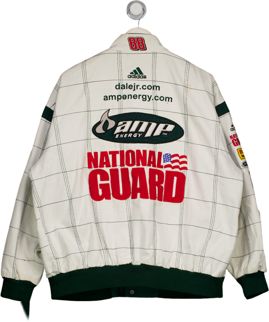 VINTAGE White Amp Energy Nascar Racing Jacket UK XL