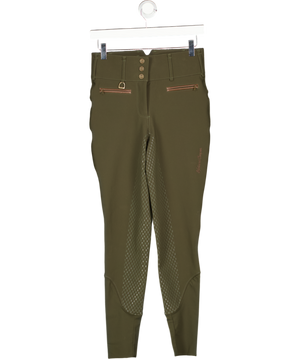 HOLLAND COOPER Thermal Heritage Breeches Dark Olive Green UK 8