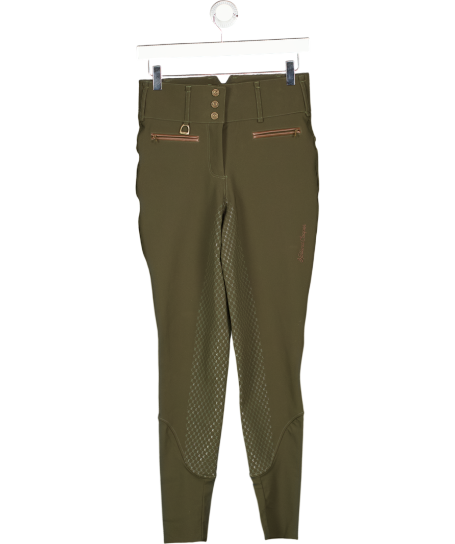 HOLLAND COOPER Thermal Heritage Breeches Dark Olive Green UK 8