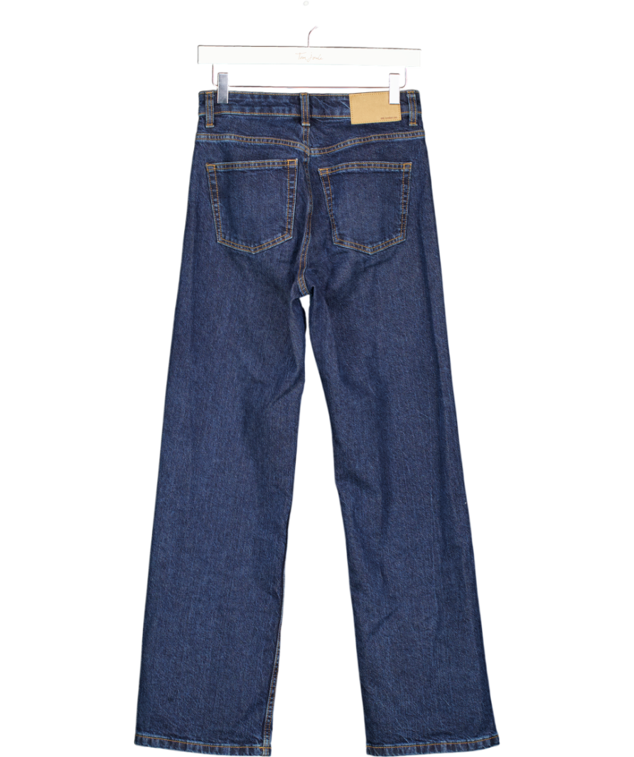 ASOS Dark Blue High Waist Straight Leg Jeans W26