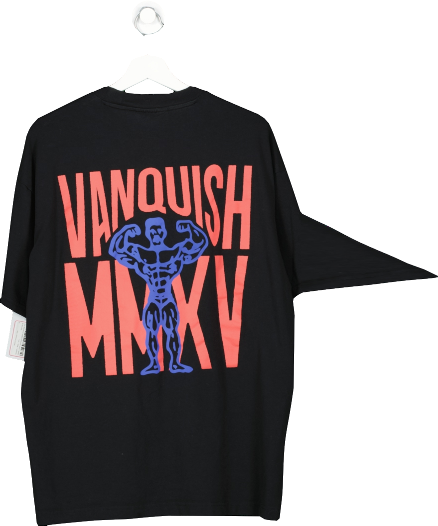 Vanquish Black Muscle Oversized T Shirt UK L