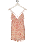 ZARA Pink Floral Ruffle Mini Dress UK M