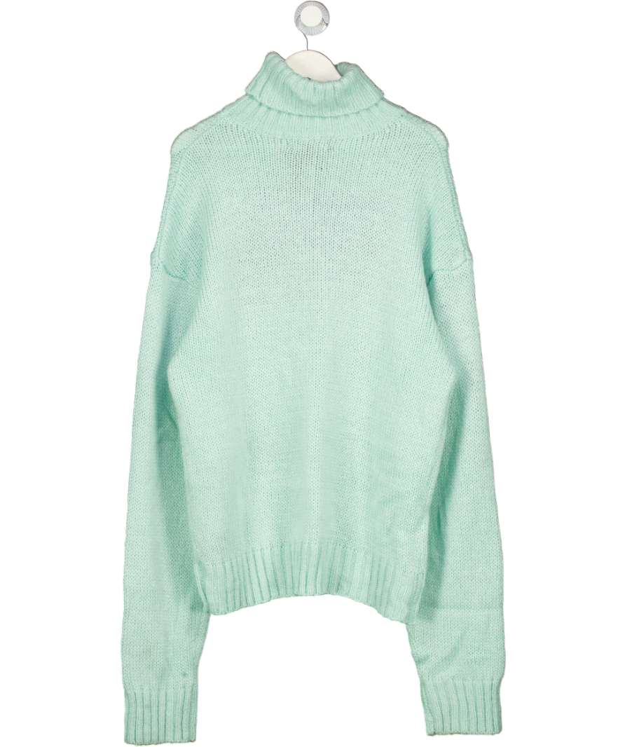 HOUSE OF HOLLAND Green Oversized Rude High Neck Jumper UK M