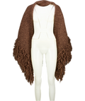 Brown Faux Fur Shawl One Size