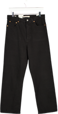 LEVI'S Black Ribcage Straight High Rise Ankle Jeans L27 W27