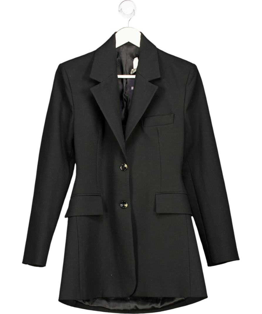 MANGO Black Structured Cut Out Blazer UK S