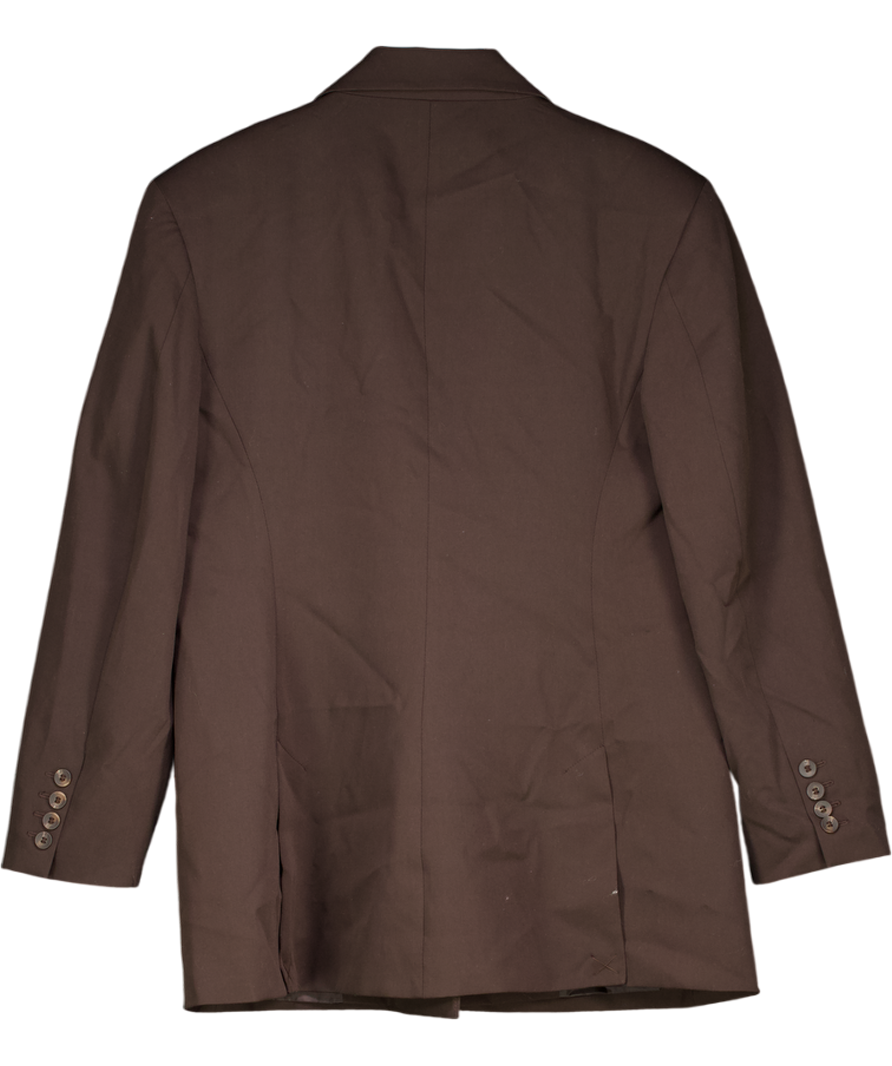 ASOS Brown Double Breasted Oversized Blazer UK S