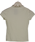 Reserved Cream Slim Fit Polka Dot T-shirt UK S