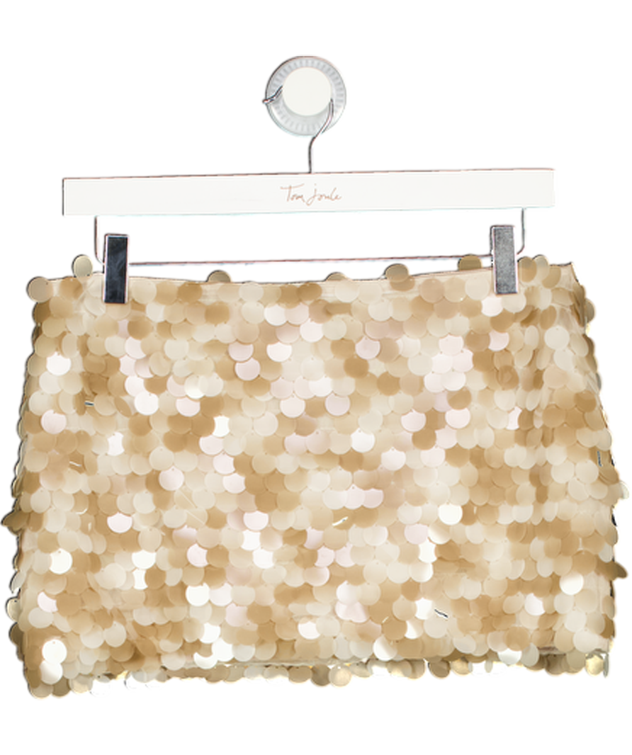 Mars the Label Beige The Shimmi Mini Skirt UK 8