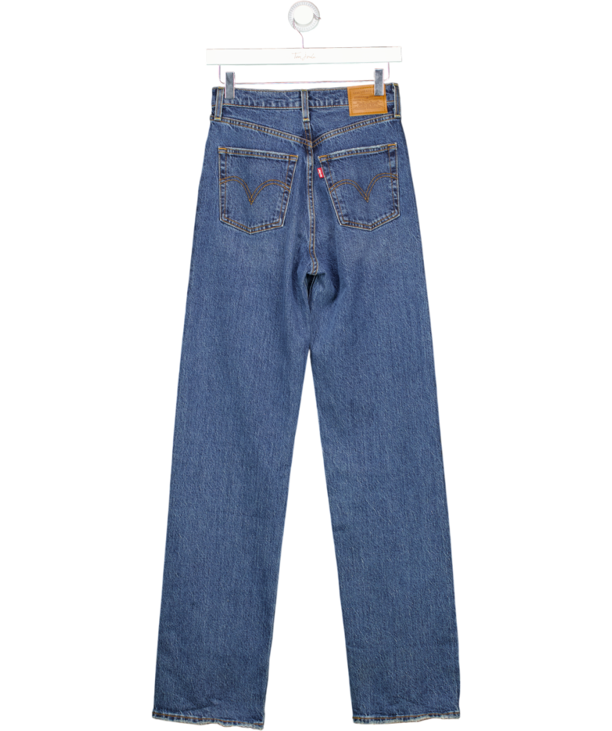 LEVI'S Blue Ribcage Straight-leg Denim Jeans W25