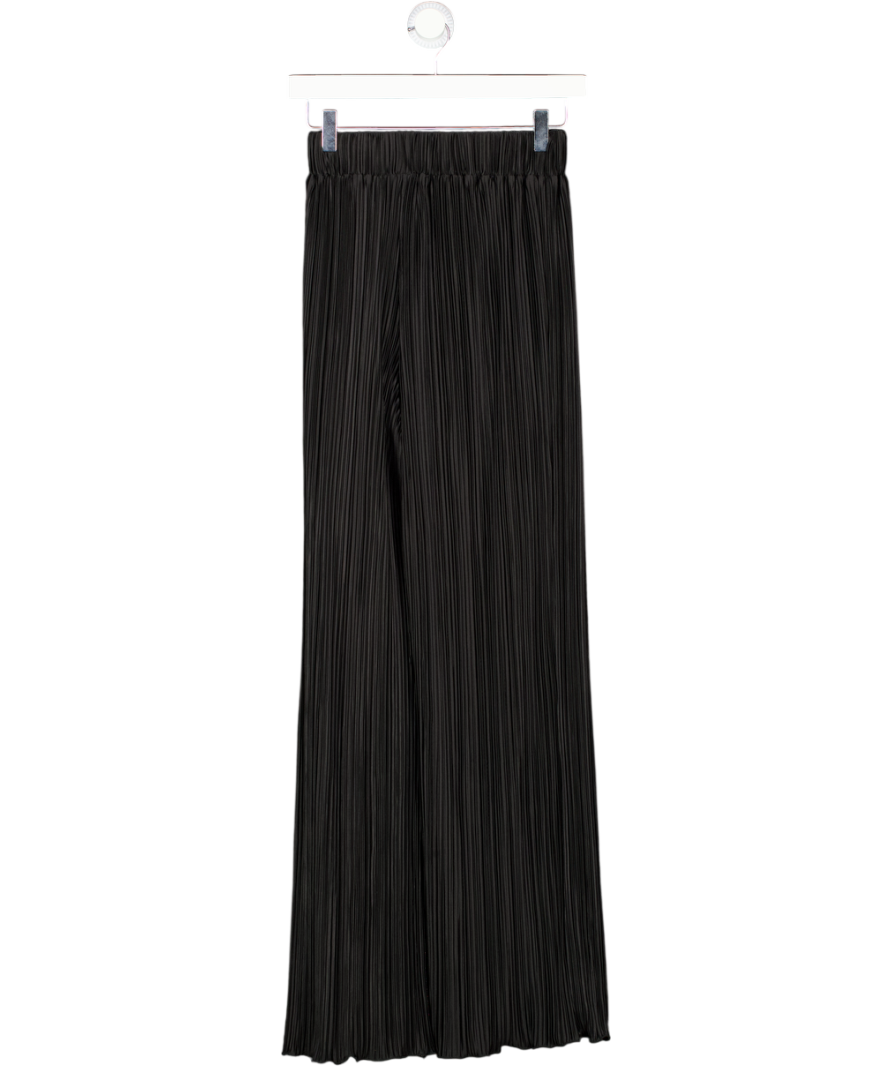 4th Reckless Black Plisse Elasticated Waist Wide Leg UK 6