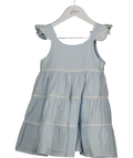 Bendita Baby Blue Lace Inset Tiered Sun Dress 4 Years