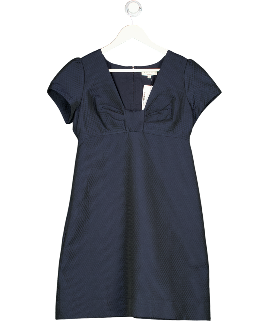 Essentiel Antwerp Blue Bow Front Mini Dress UK 10