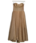 Milla London Metallic Gold Glitter Corset Back Dress UK XS