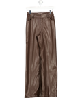 Princess Polly Brown Faux Leather Trousers UK 6