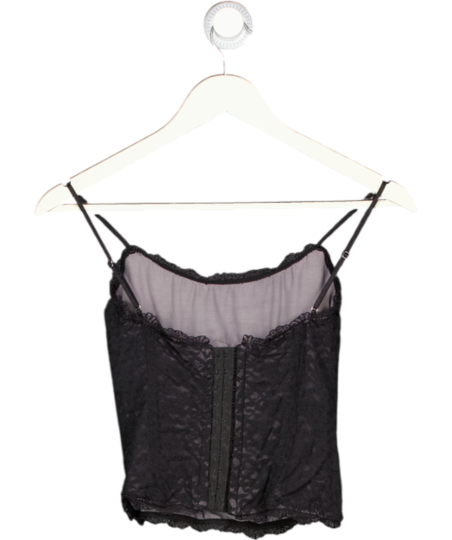 House of CB Black Romina Lace Corset Top UK XS