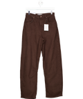New Look Dark Brown Long Barrel Leg Jeans UK 8
