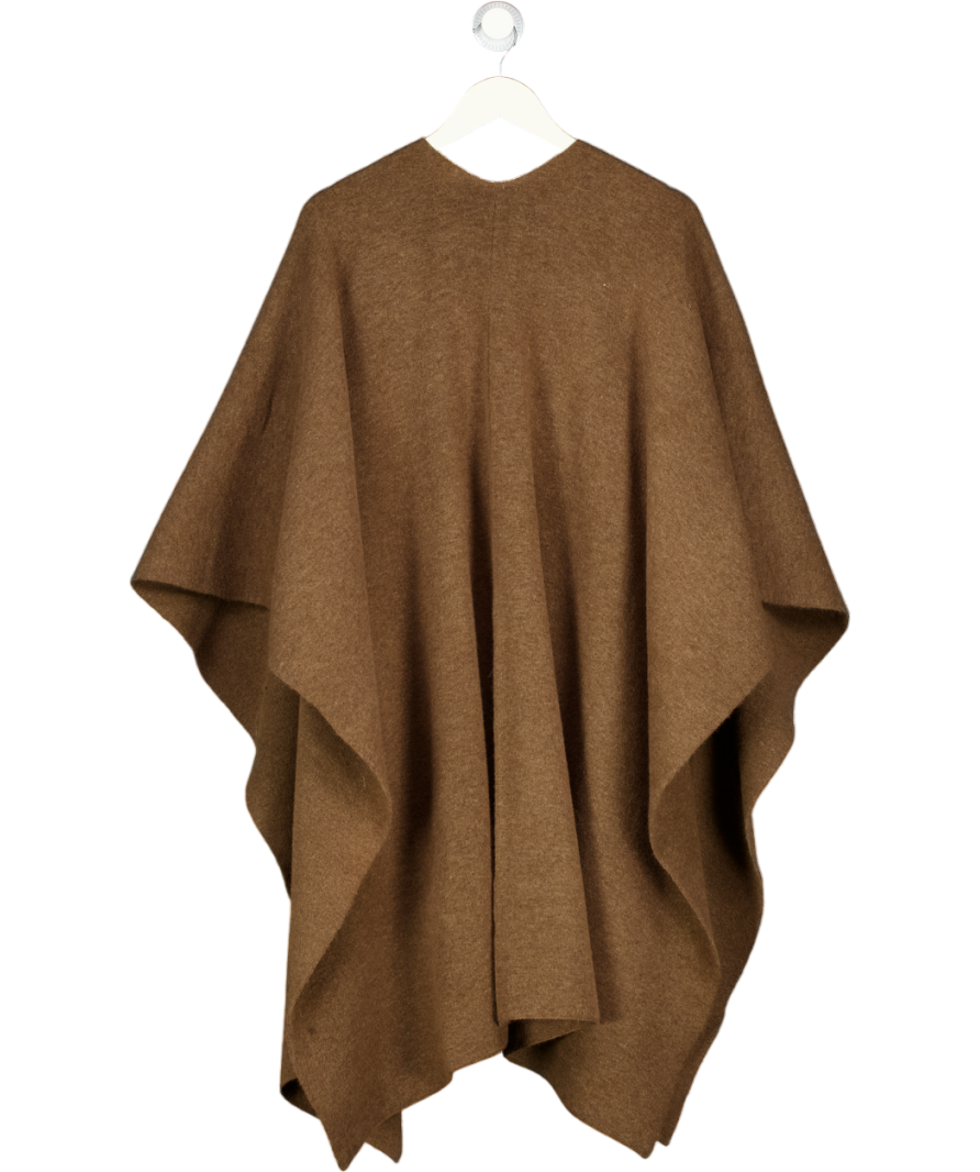 ZARA Brown Wool Blend Long Cape UK M