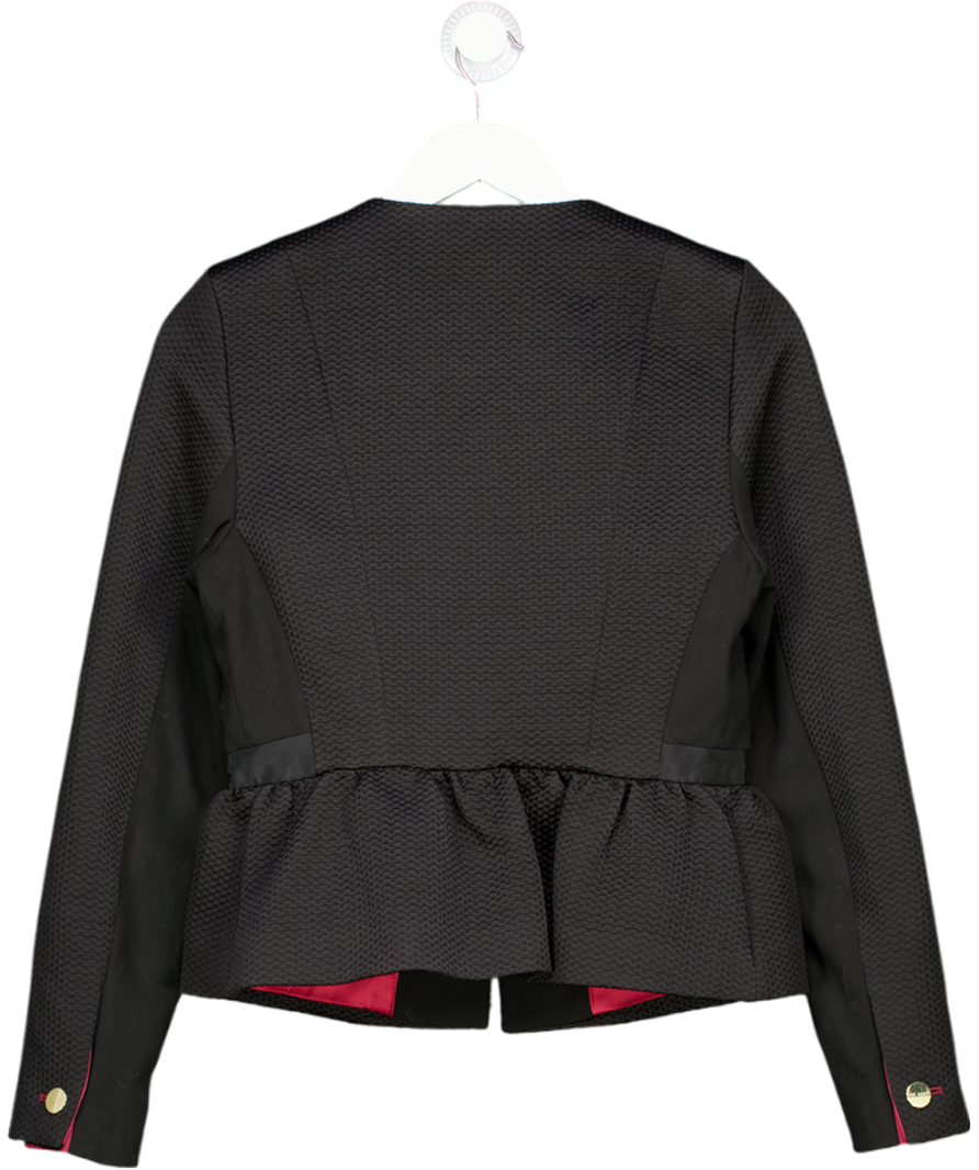 Ted Baker Black Jacquard Blazer UK 10