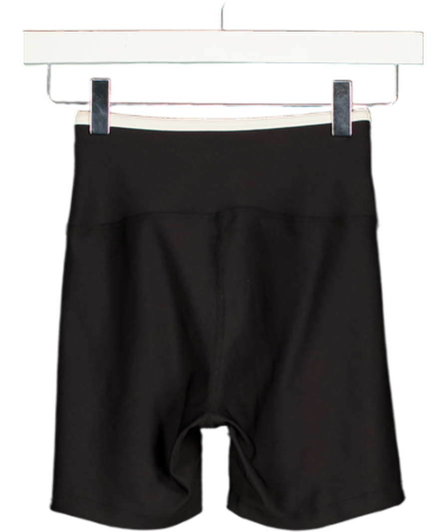 YEAR OF OURS Black / White Cross Front Biker Shorts UK XS