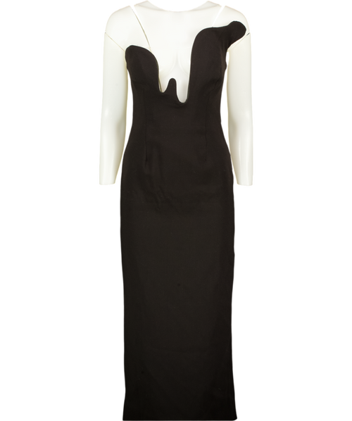 BARDOT Rosalyn Midi Dress In Black UK 8