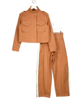 Karen Millen Brown Zip Up Jacket With Trousers UK 6