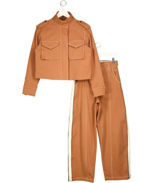 Karen Millen Brown Zip Up Jacket With Trousers UK 6