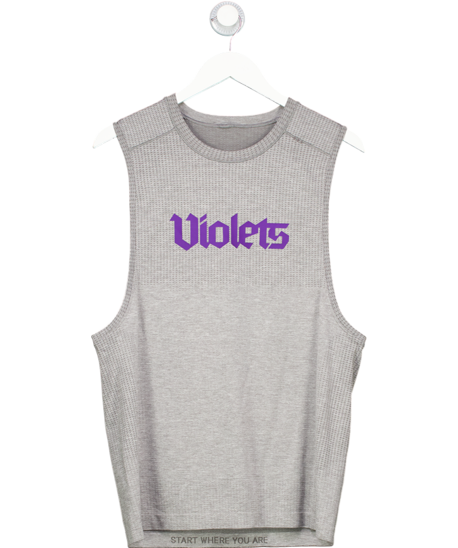 Violets Grey Sleeveless Grey Tank Top UK M