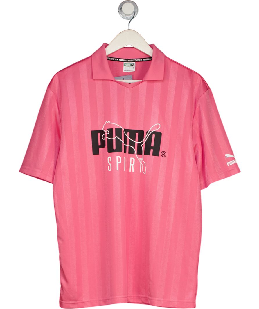 Puma Pink Printed Sports Jersey UK S