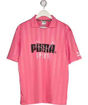 Puma Pink Printed Sports Jersey UK S