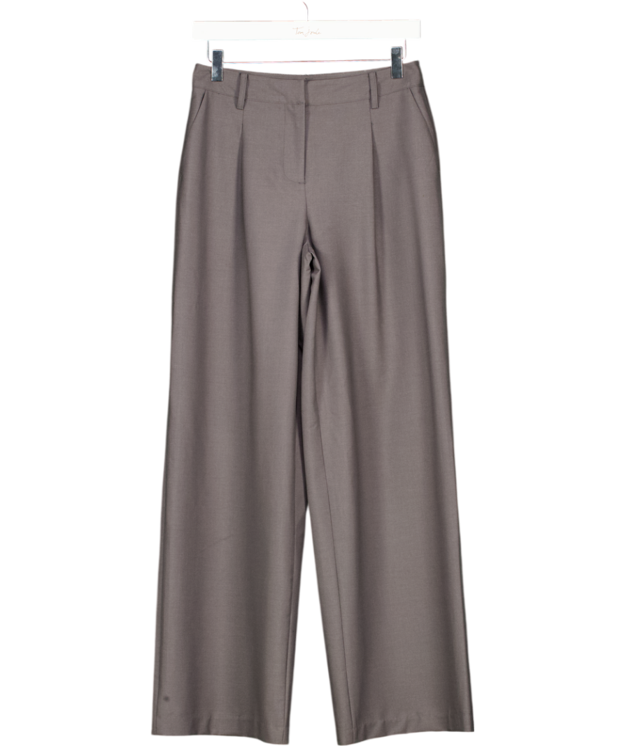 NA-KD Grey Low Waist Suit Pants UK 6