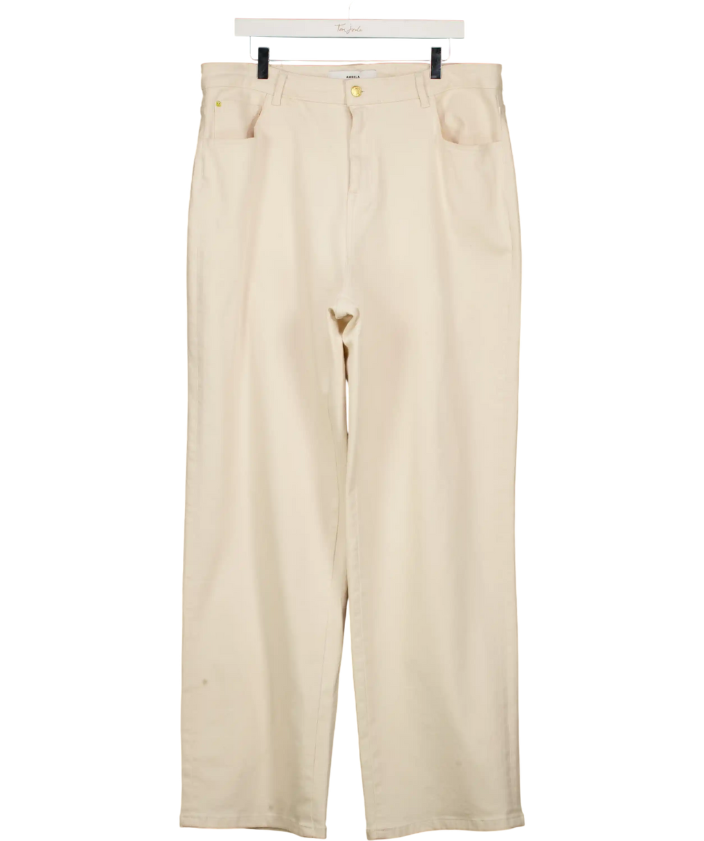 Ambela Cream Mum Jeans UK M