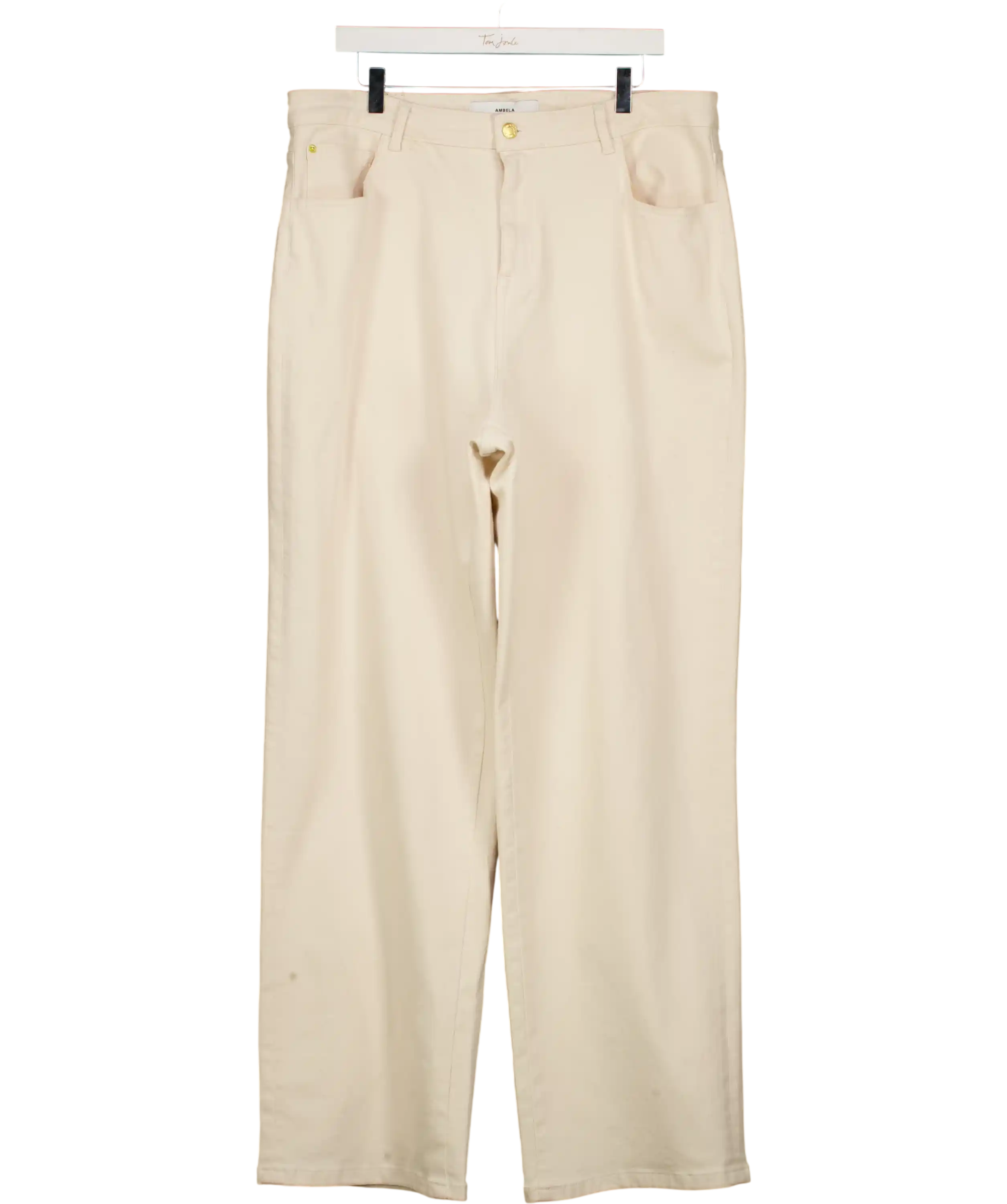 Ambela Cream Mum Jeans UK M