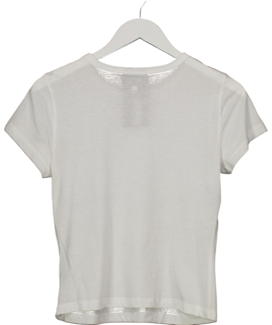 Reformation White Max Slim Tee UK S