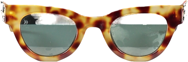 De Rococo Brown Cat Eye Sunglasses One Size