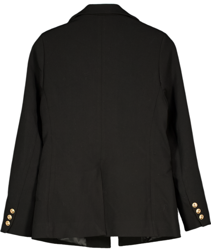 Karen Millen Black Compact Stretch Essential Tailored Single Breasted Blazer UK 8